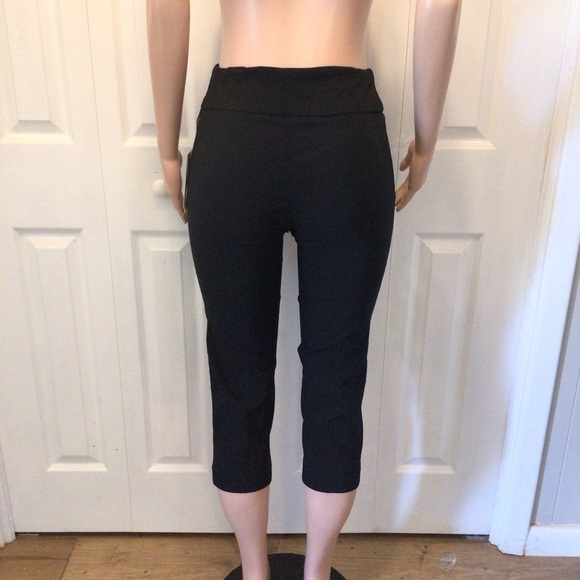 Zac & Rachel Womens Black Pull On Tummy Control Shaper Capri Pants Size Small - Picture 6 of 9
